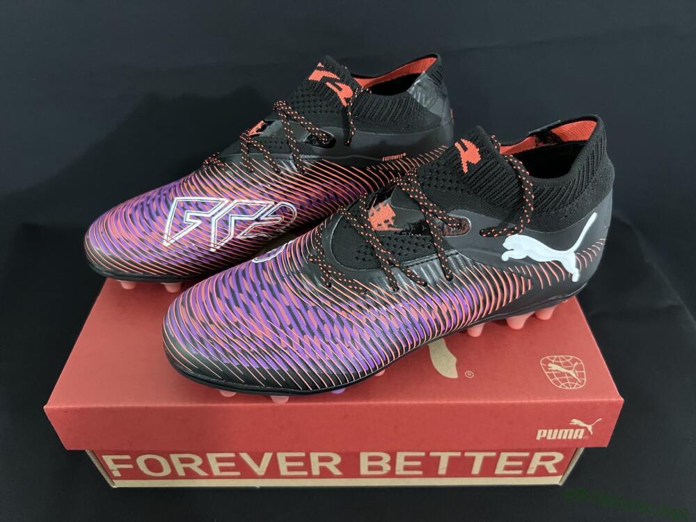 Men's Puma Future 8 Ultimate FG Football Boots - Black/Purple/Orange