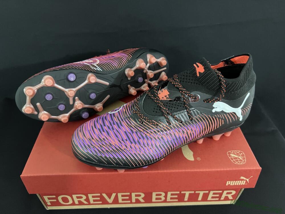 Men's Puma Future 8 Ultimate FG Football Boots - Black/Purple/Orange