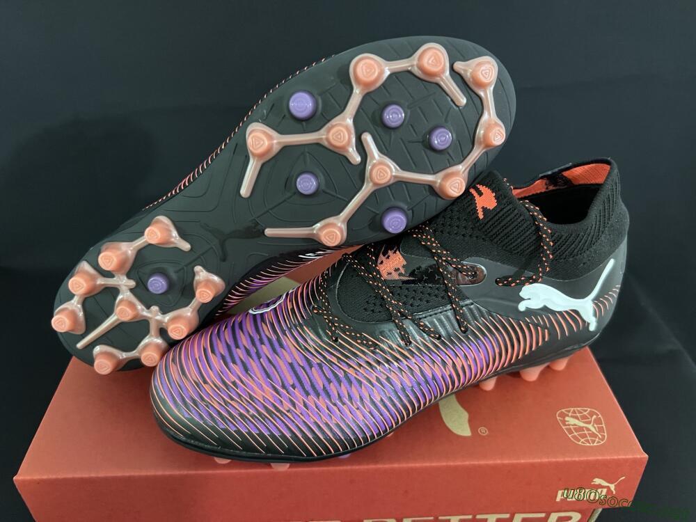 Men's Puma Future 8 Ultimate FG Football Boots - Black/Purple/Orange
