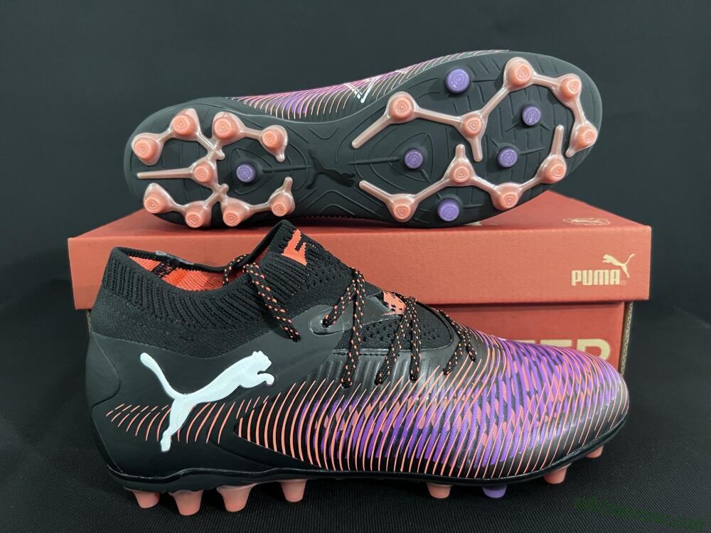 Men's Puma Future 8 Ultimate FG Football Boots - Black/Purple/Orange
