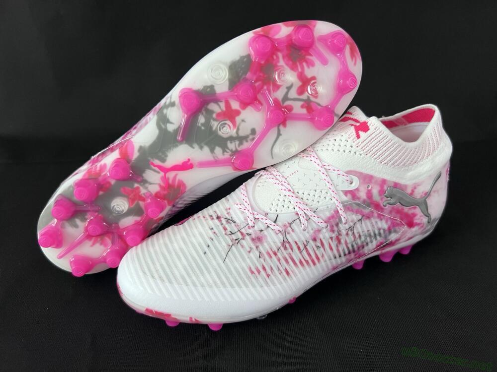 Men's Puma Future 8 Ultimate MG Football Boots - White/Black/Red