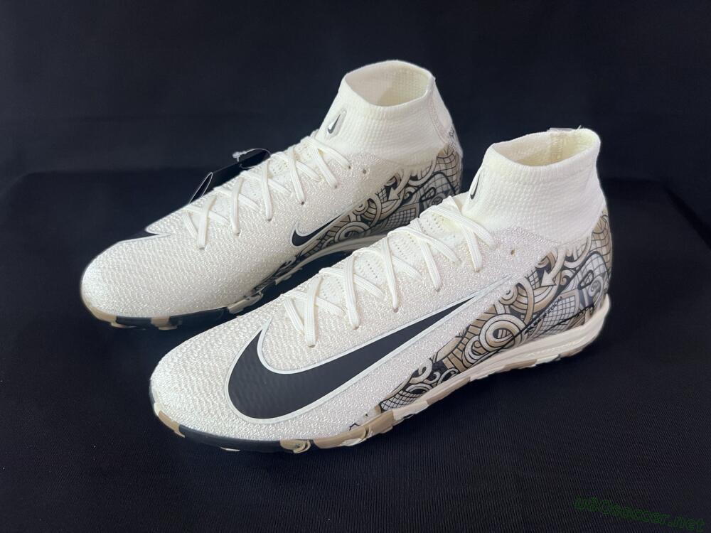 Unisex Nike Air Zoom Mercurial Superfly 10 Elite TF Football Shoes - Beige/Black/Brown