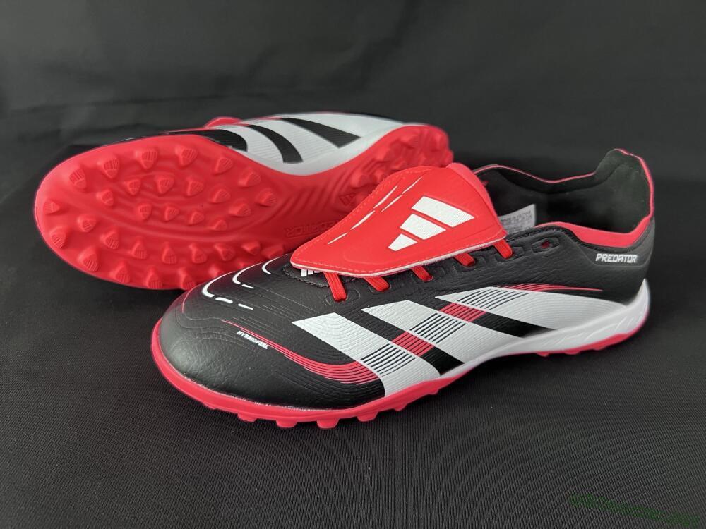 Unisex Adidas Predator Elite Foldover Tongue TF Football Shoes - Black/White/Red