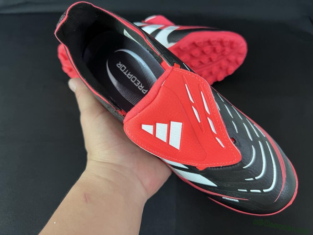 Unisex Adidas Predator Elite Foldover Tongue TF Football Shoes - Black/White/Red