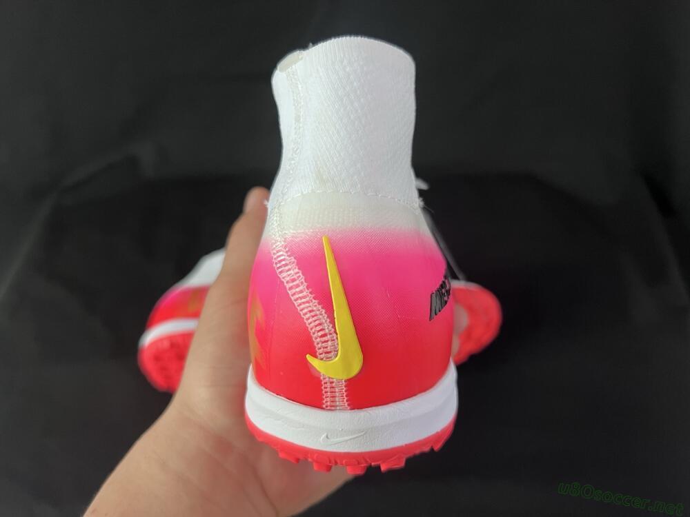 Unisex Nike Air Zoom Mercurial Superfly 10 Elite TF Football Shoes - White/Black/Pink