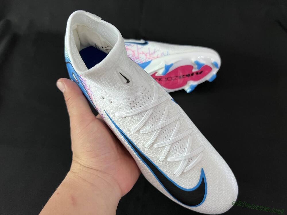 Unisex Nike Air Zoom Mercurial Superfly 10 Elite FG Football Boots - White/Blue/Black