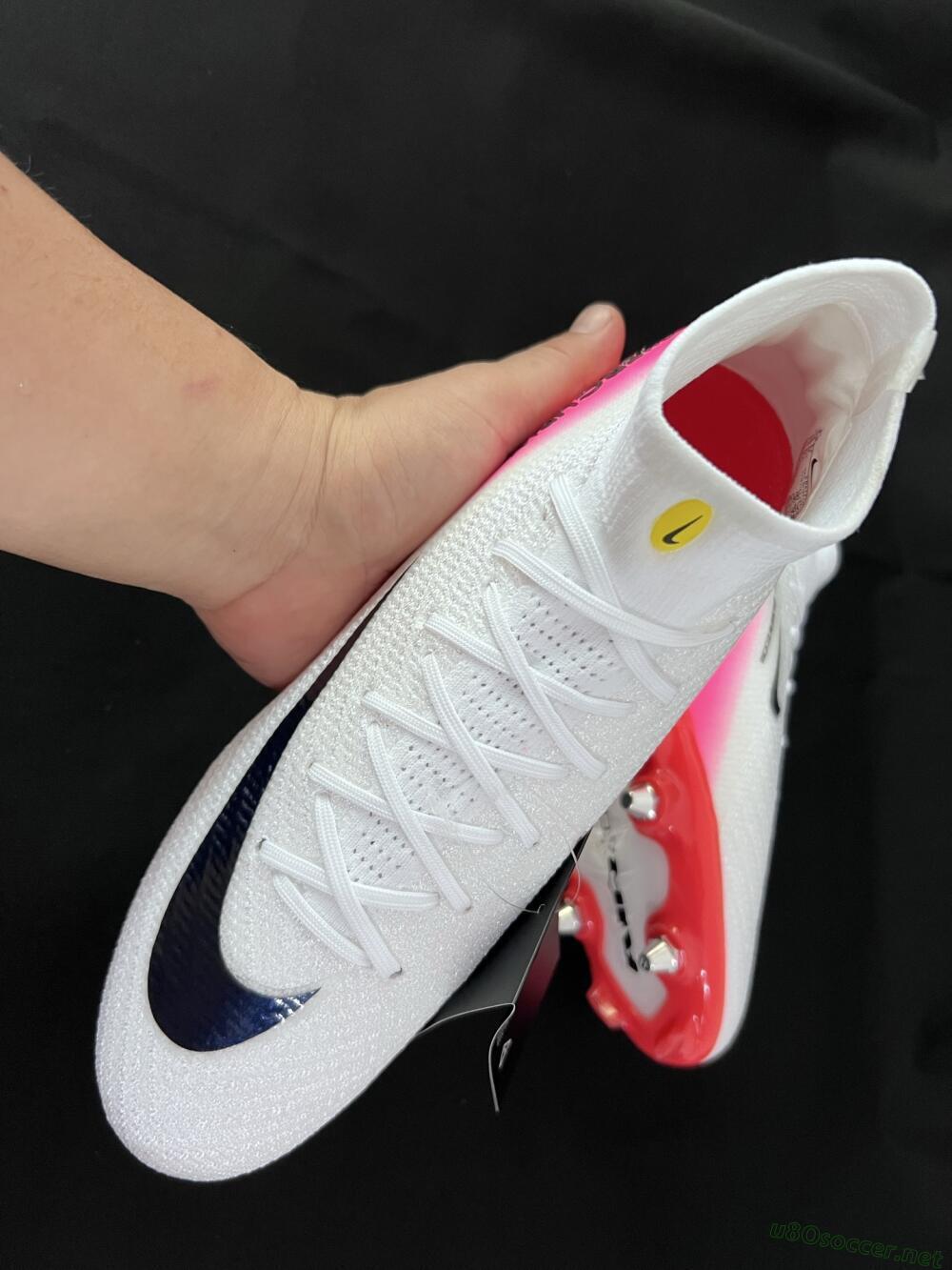 Men's Nike Air Zoom Mercurial Superfly 10 Elite SG Football Boots - White/Black/Red
