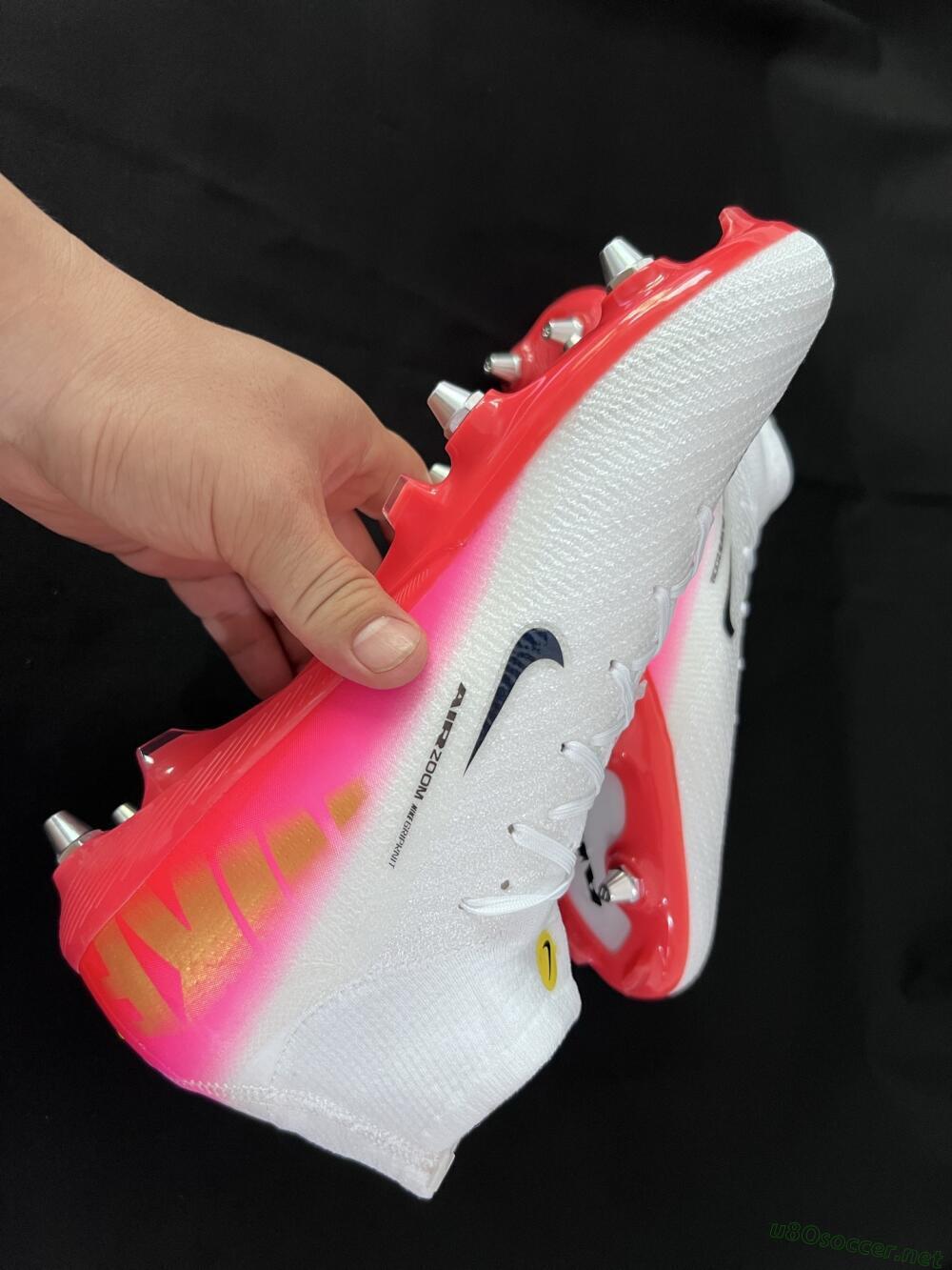 Men's Nike Air Zoom Mercurial Superfly 10 Elite SG Football Boots - White/Black/Red