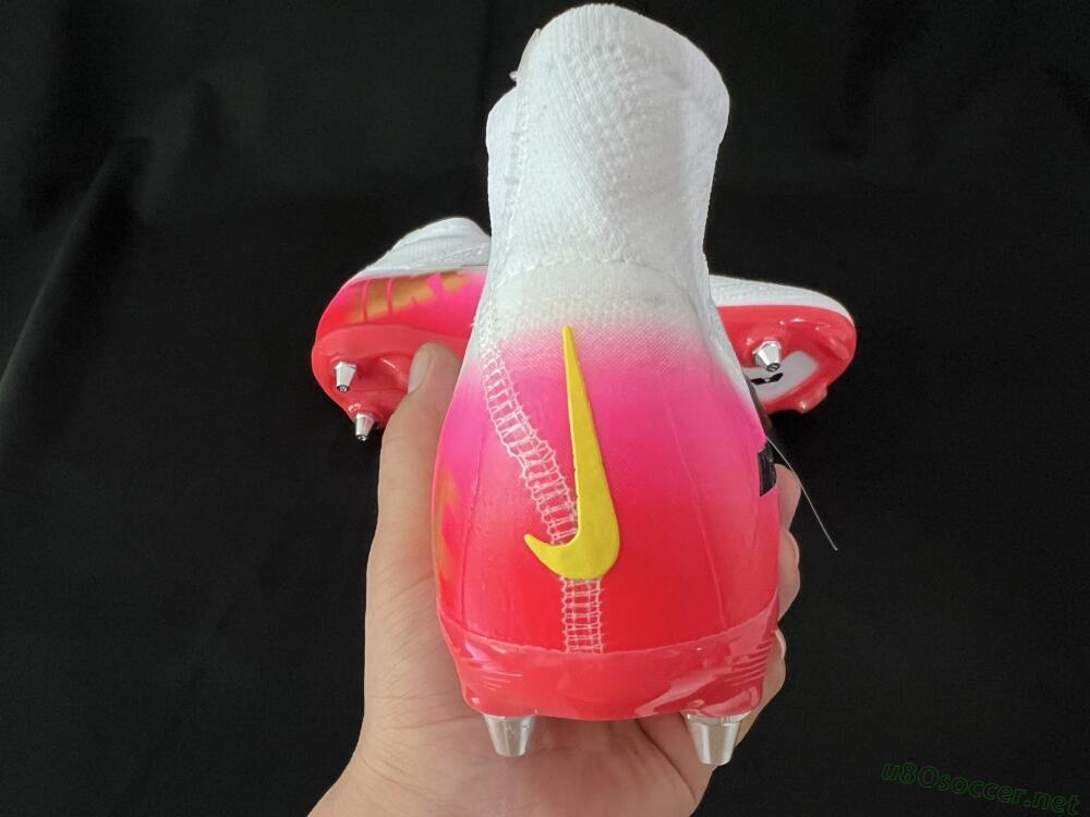 Men's Nike Air Zoom Mercurial Superfly 10 Elite SG Football Boots - White/Black/Red