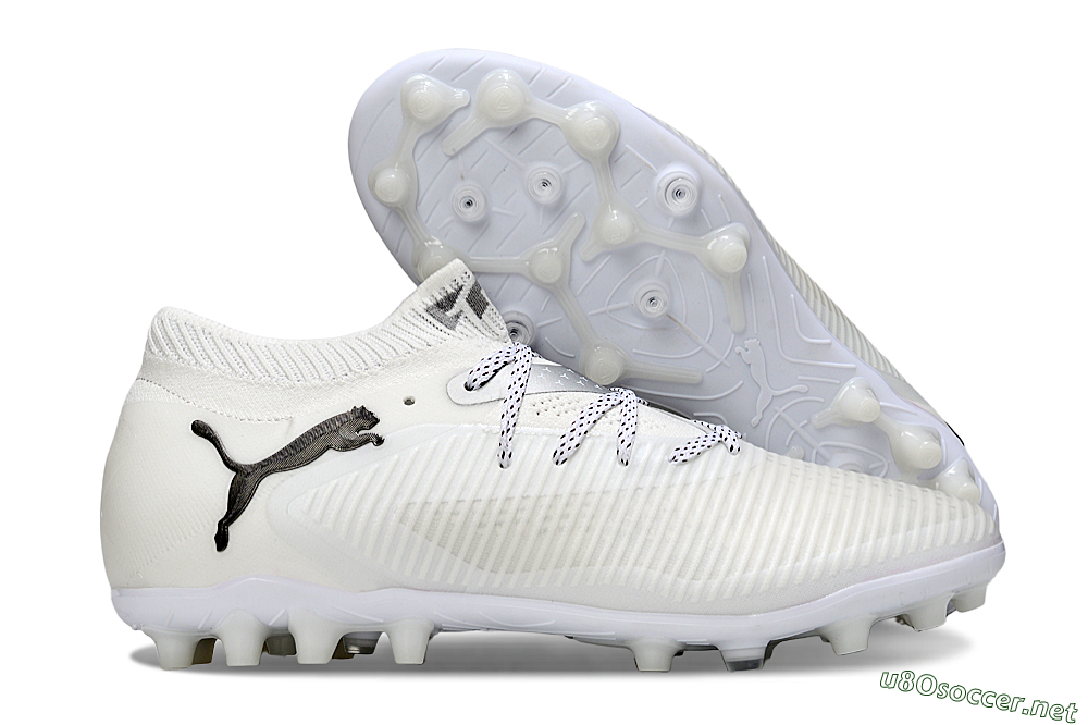 Men's Puma Future 8 Ultimate AG Football Boots - Beige/Black/White 2