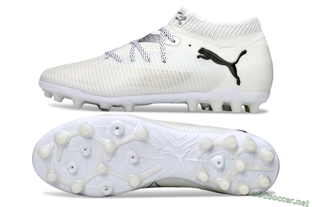 Men's Puma Future 8 Ultimate AG Football Boots - Beige/Black/White 1