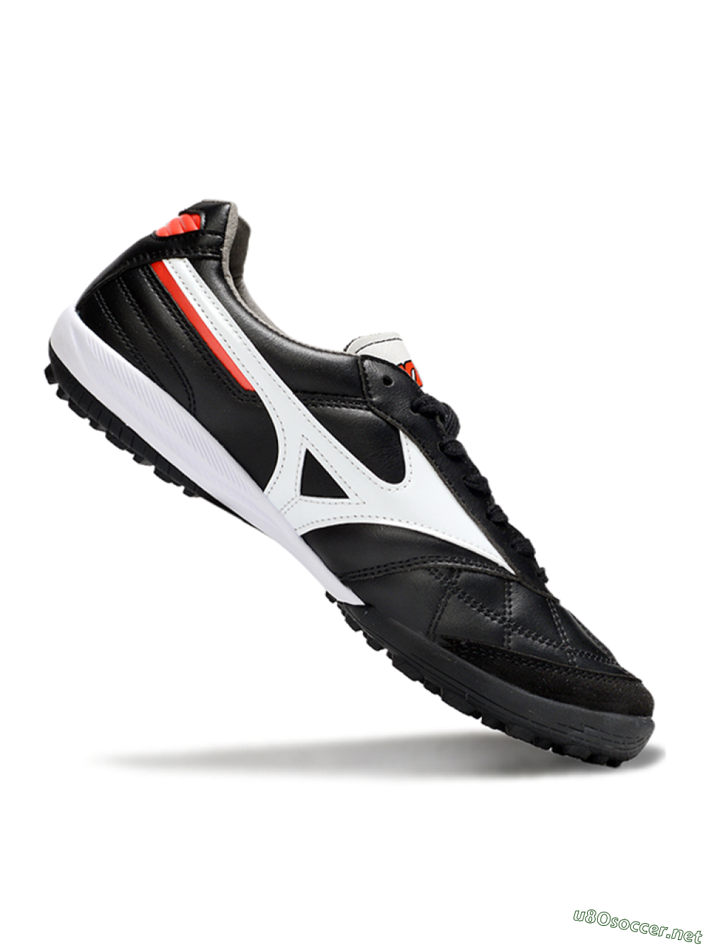 Men's Mizuno Morelia Neo 4 TF Football Shoes - Black/White/Red 4