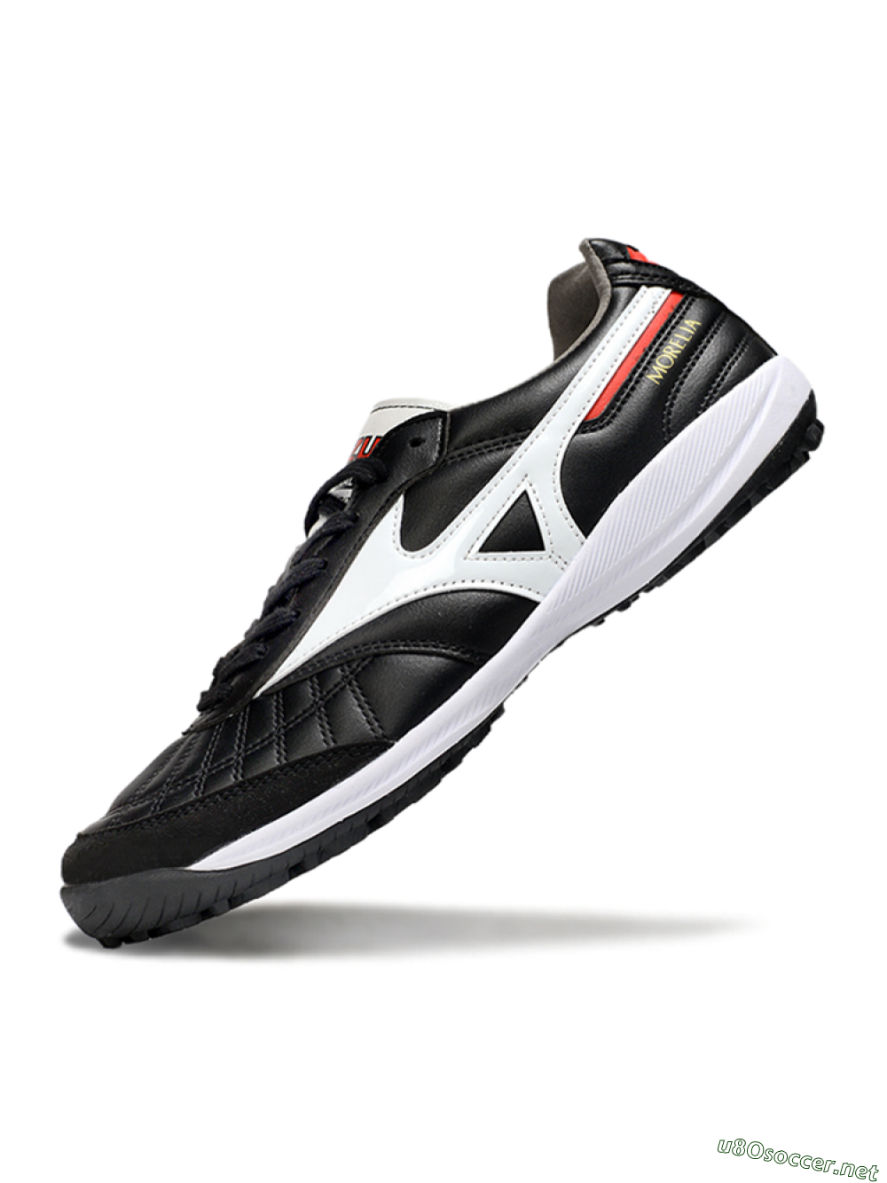 Men's Mizuno Morelia Neo 4 TF Football Shoes - Black/White/Red 5