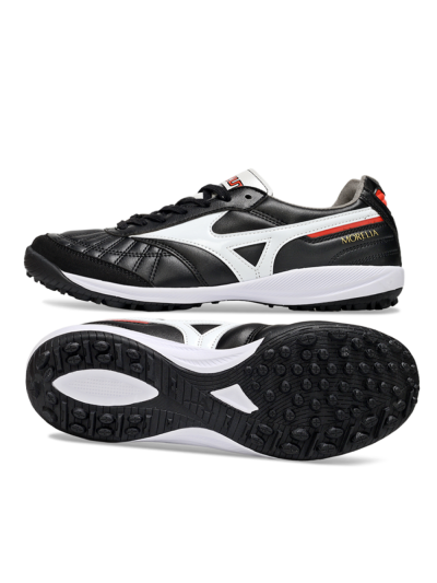 Men's Mizuno Morelia Neo 4 TF Football Shoes - Black/White/Red