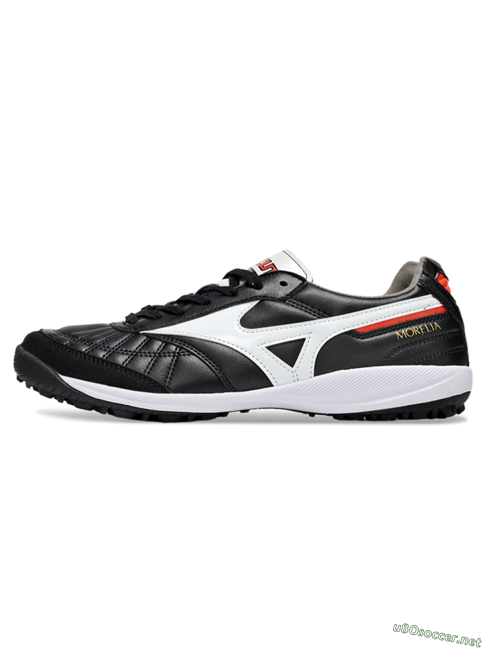 Men's Mizuno Morelia Neo 4 TF Football Shoes - Black/White/Red 0