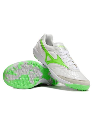 Men's Mizuno Morelia Neo 4 TF Football Shoes - White/Yellow/Grey