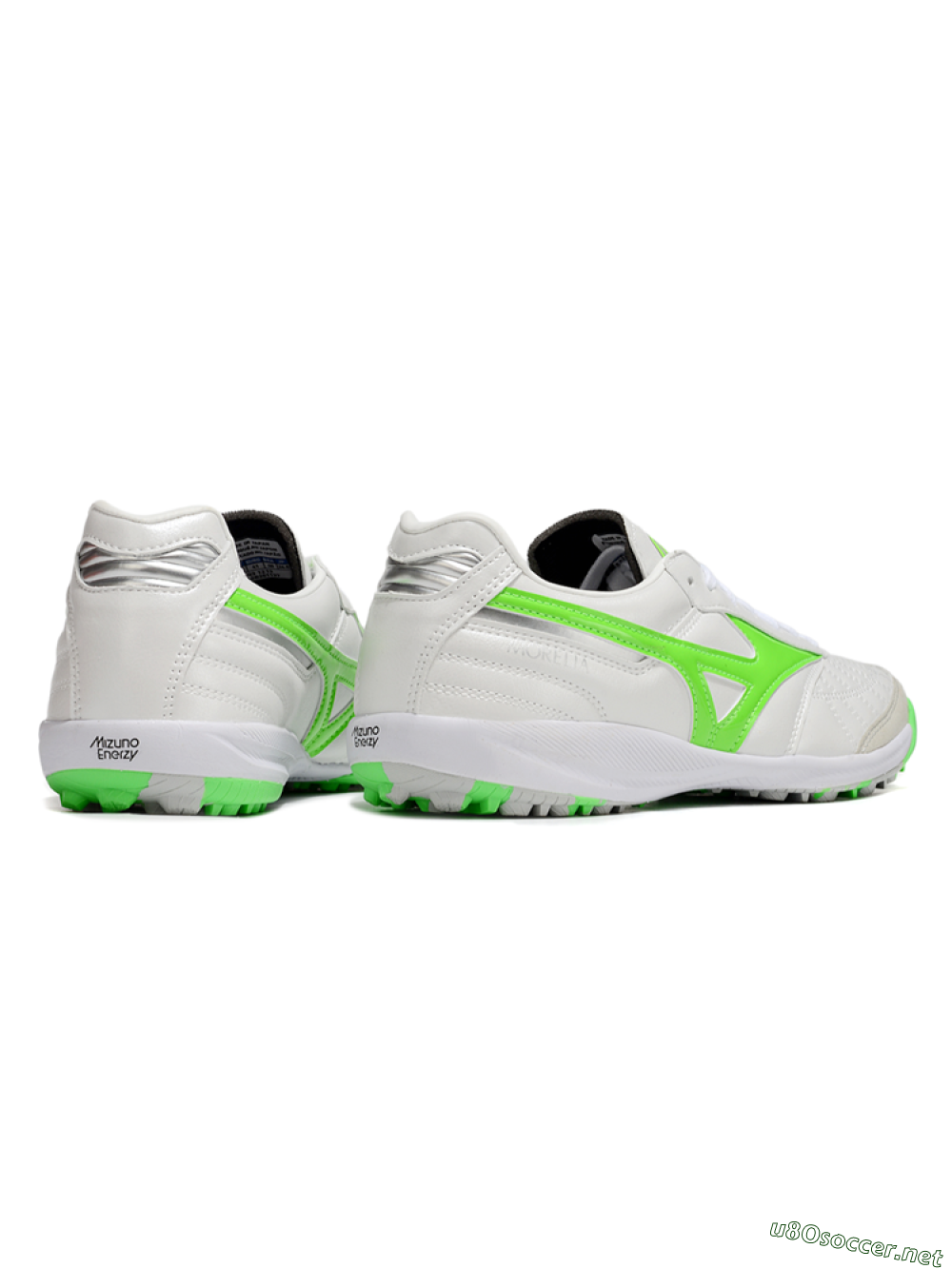 Men's Mizuno Morelia Neo 4 TF Football Shoes - White/Yellow/Grey 6