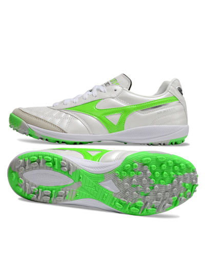 Men's Mizuno Morelia Neo 4 TF Football Shoes - White/Yellow/Grey