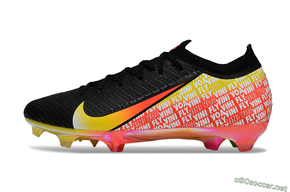 Unisex Nike Air Zoom Mercurial Vapor 16 Elite FG Football Boots - Black/Red/Yellow 0