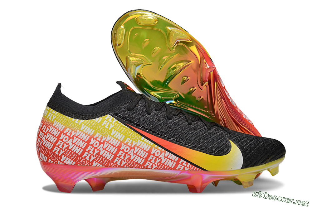 Unisex Nike Air Zoom Mercurial Vapor 16 Elite FG Football Boots - Black/Red/Yellow 2