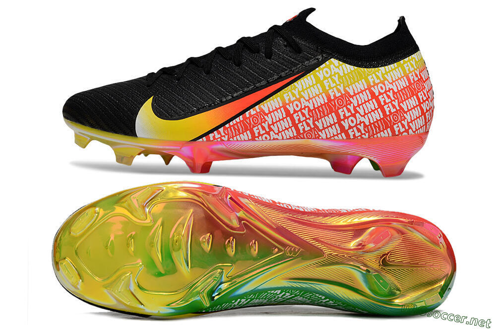 Unisex Nike Air Zoom Mercurial Vapor 16 Elite FG Football Boots - Black/Red/Yellow 1