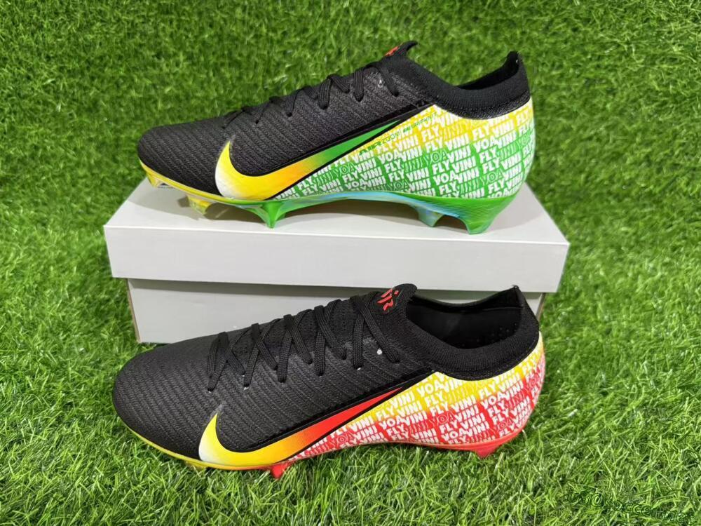 Unisex Nike Air Zoom Mercurial Vapor 16 Elite FG Football Boots - Black/Red/Yellow