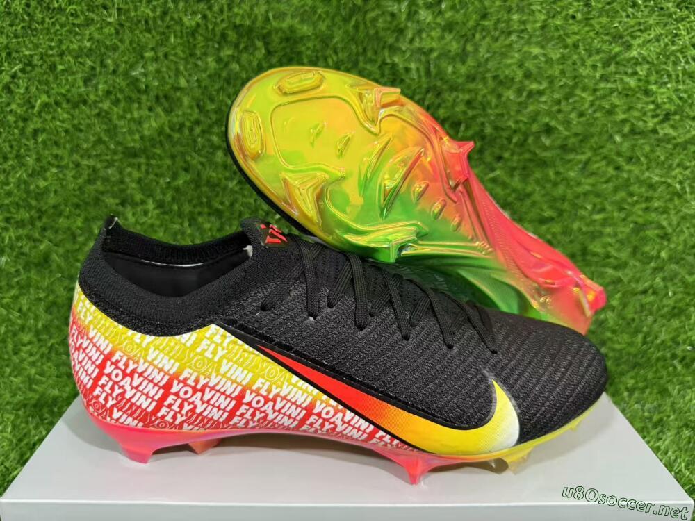 Unisex Nike Air Zoom Mercurial Vapor 16 Elite FG Football Boots - Black/Red/Yellow