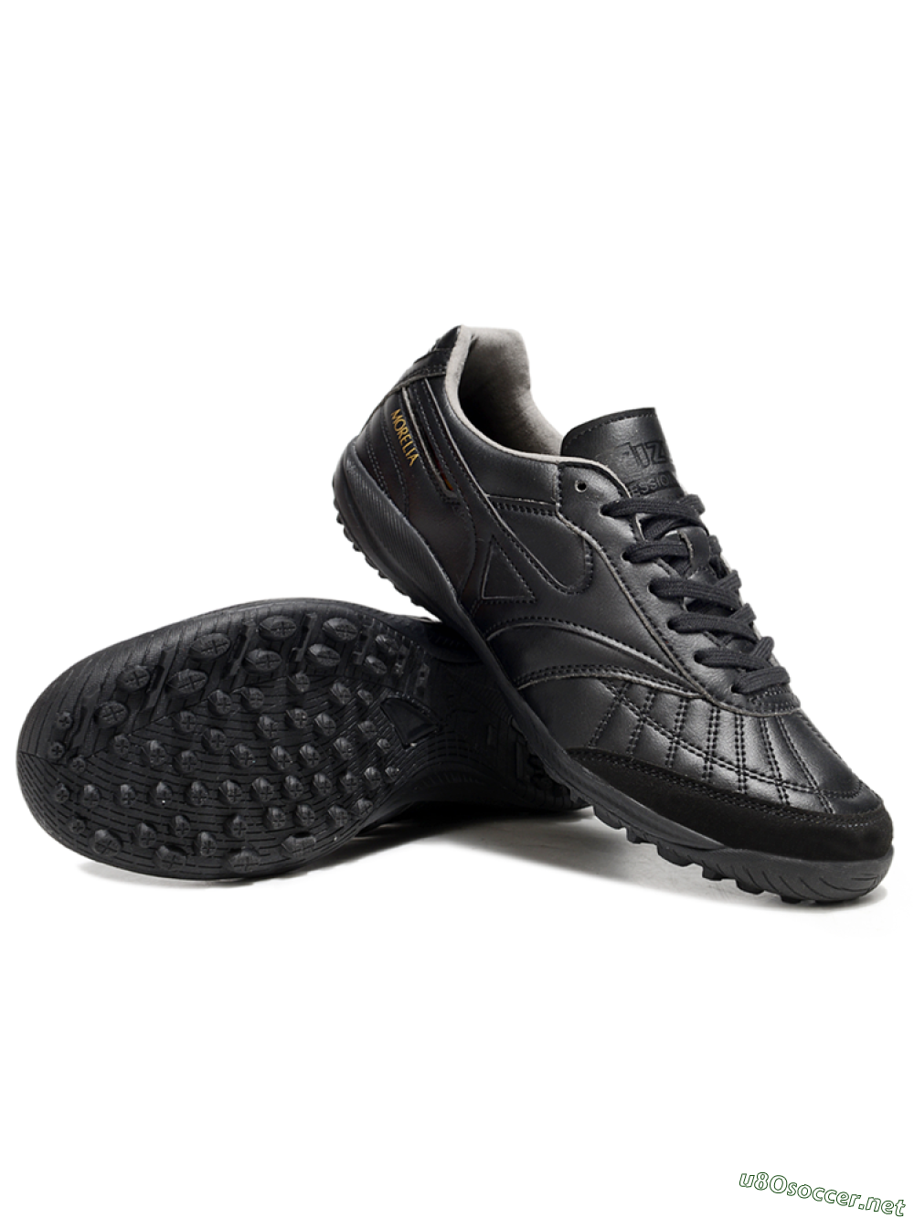 Men's Mizuno Morelia Neo 4 TF Football Shoes - Black/Gold 3