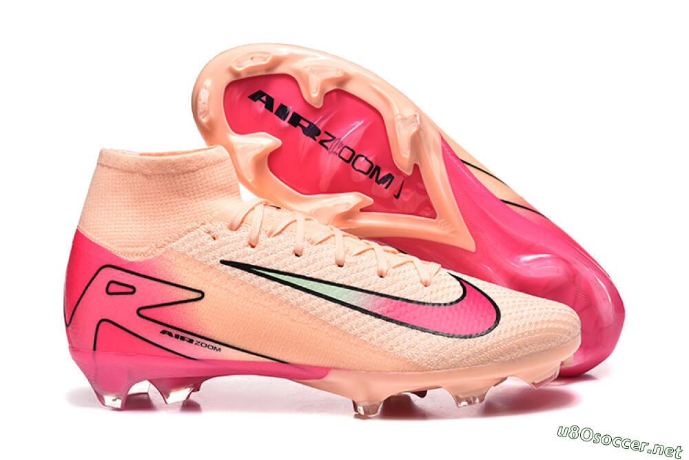 Men's Nike Air Zoom Mercurial Superfly 10 Elite FG Football Boots - Pink/Red/Yellow 2