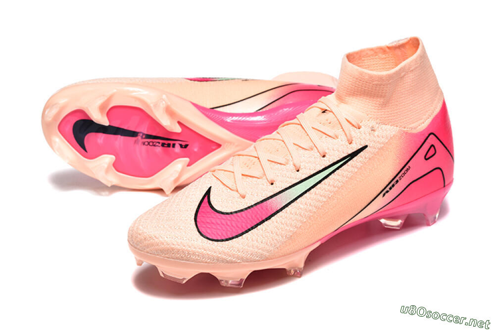 Men's Nike Air Zoom Mercurial Superfly 10 Elite FG Football Boots - Pink/Red/Yellow 3