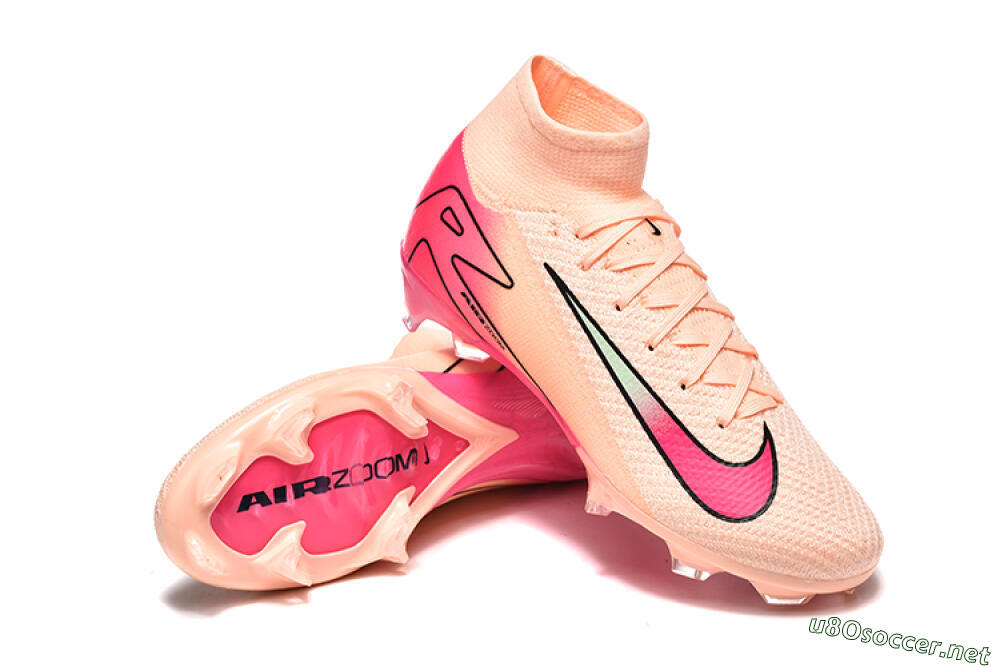 Men's Nike Air Zoom Mercurial Superfly 10 Elite FG Football Boots - Pink/Red/Yellow 4