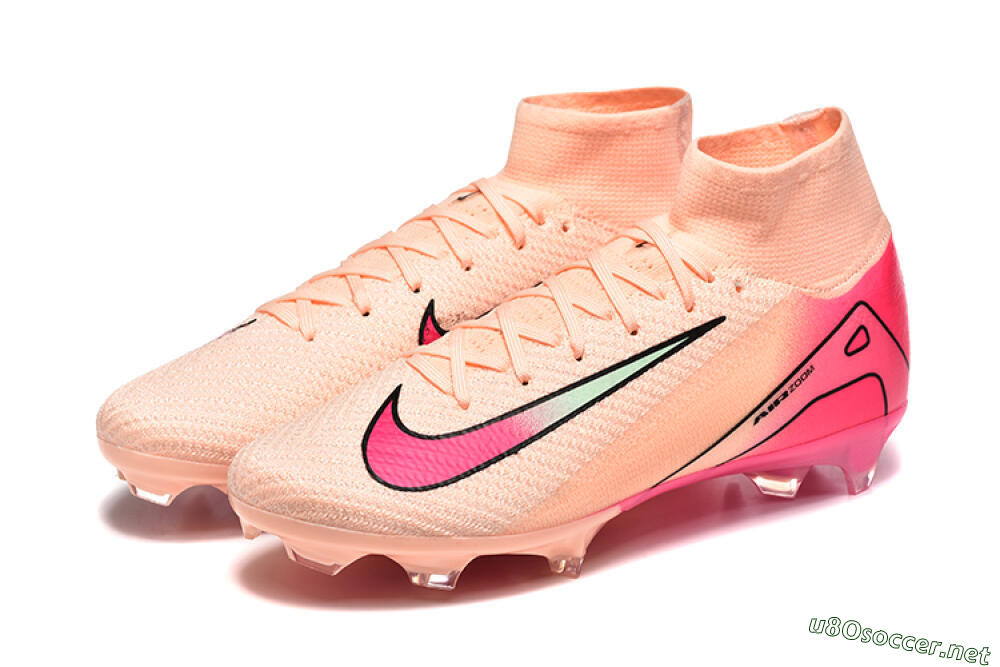 Men's Nike Air Zoom Mercurial Superfly 10 Elite FG Football Boots - Pink/Red/Yellow 5