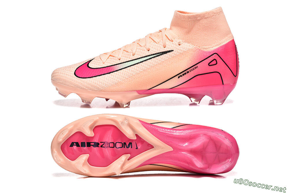 Men's Nike Air Zoom Mercurial Superfly 10 Elite FG Football Boots - Pink/Red/Yellow 1