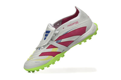 Unisex Adidas Predator 25 Elite Foldover Tongue TF Football Shoes - Grey/Red/Yellow
