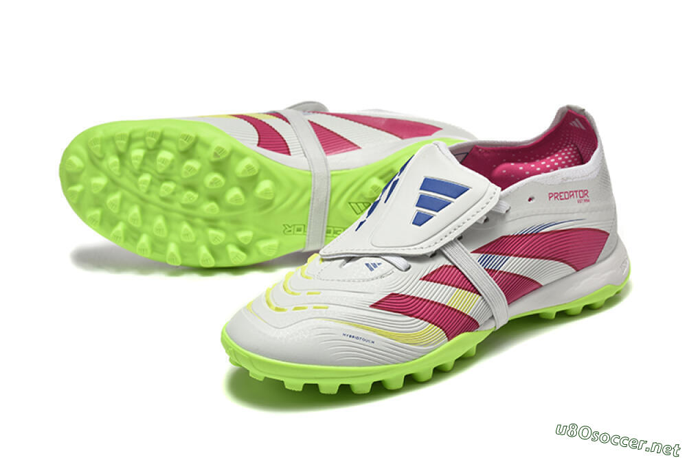 Unisex Adidas Predator 25 Elite Foldover Tongue TF Football Shoes - Grey/Red/Yellow 3