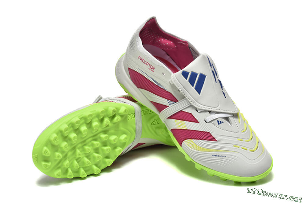 Unisex Adidas Predator 25 Elite Foldover Tongue TF Football Shoes - Grey/Red/Yellow 4