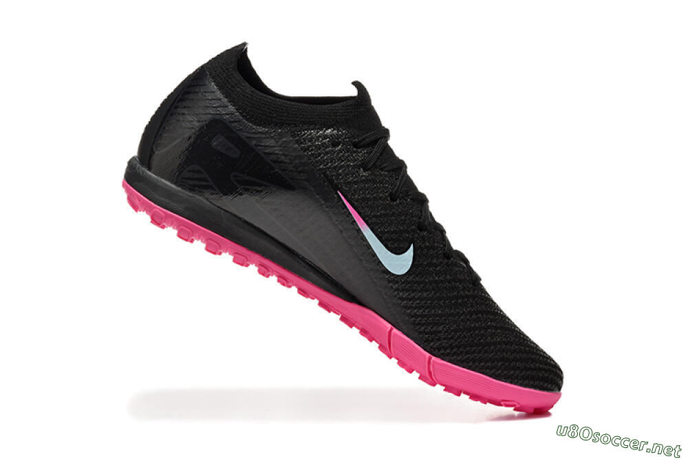 Men's Nike Air Zoom Mercurial Vapor 16 Elite TF Football Shoes - Black/Jade/Pink 7