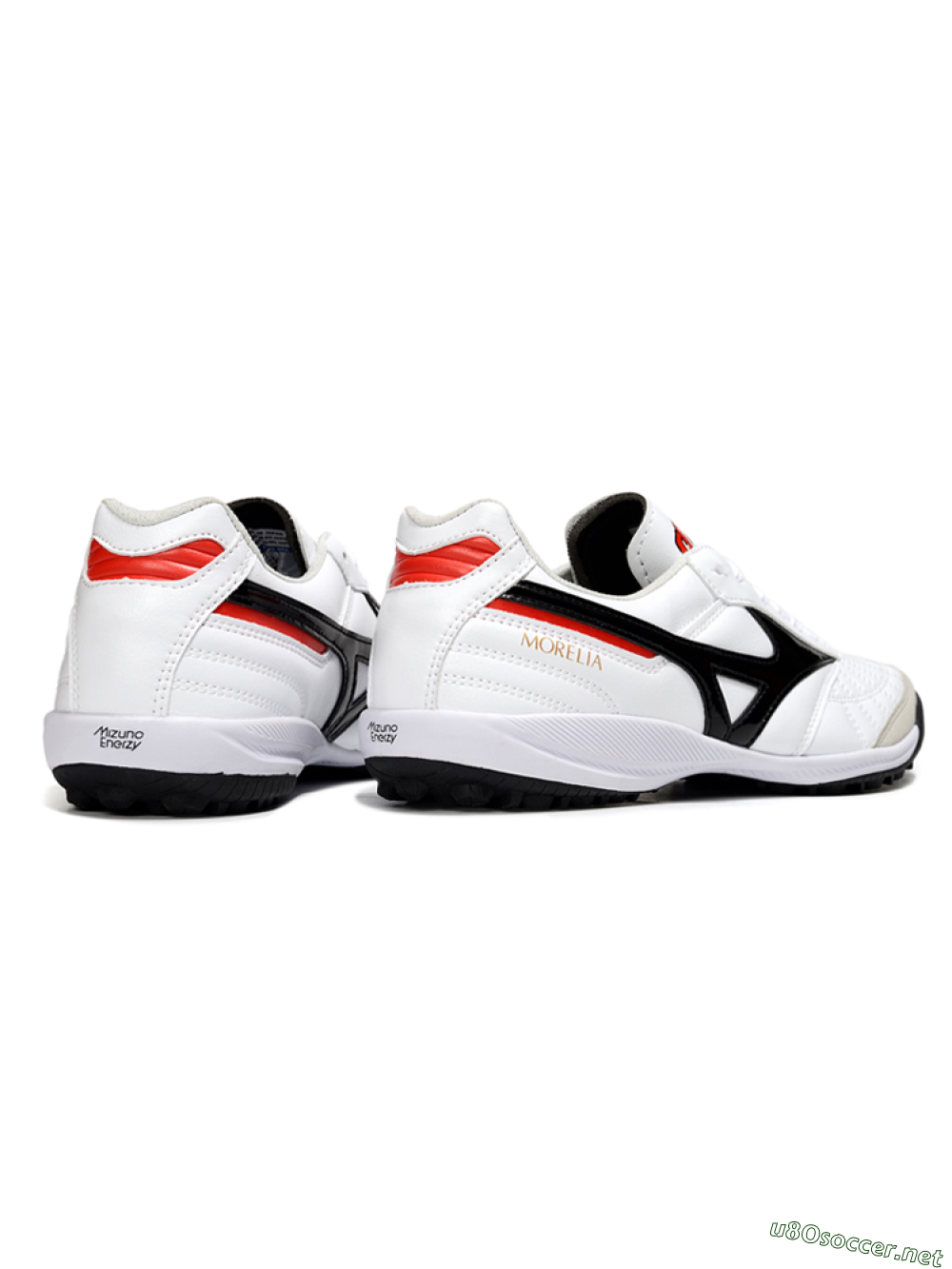 Men's Mizuno Morelia Neo 4 TF Football Shoes - White/Black/Red 6