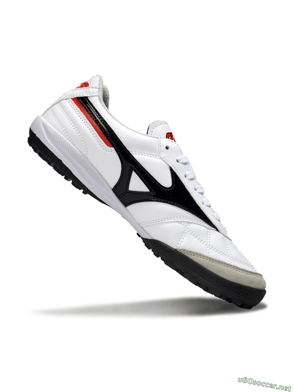 Men's Mizuno Morelia Neo 4 TF Football Shoes - White/Black/Red 4