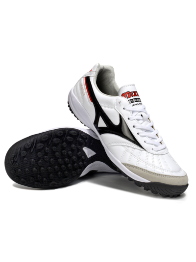 Men's Mizuno Morelia Neo 4 TF Football Shoes - White/Black/Red