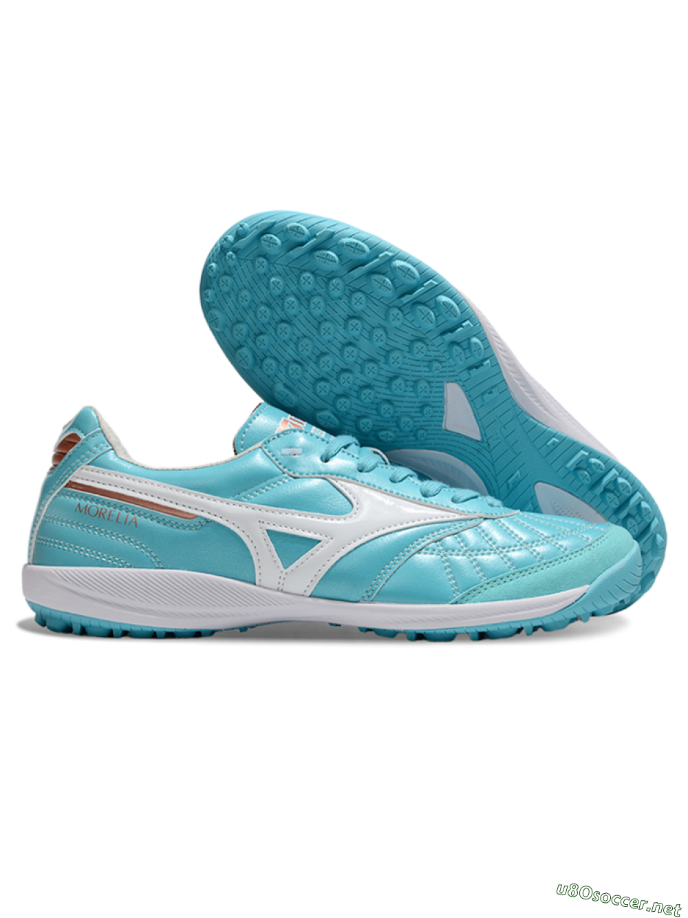 Men's Mizuno Morelia Neo 4 TF Football Shoes - Jade/White/Red 2