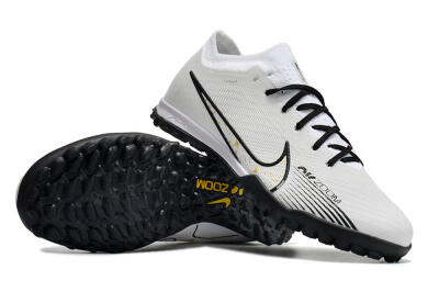 Men's Nike Air Zoom Mercurial Vapor 15 Elite TF Football Shoes - White/Black/Yellow
