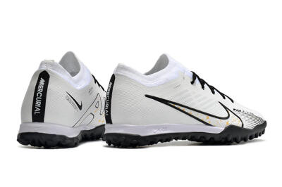 Men's Nike Air Zoom Mercurial Vapor 15 Elite TF Football Shoes - White/Black/Yellow