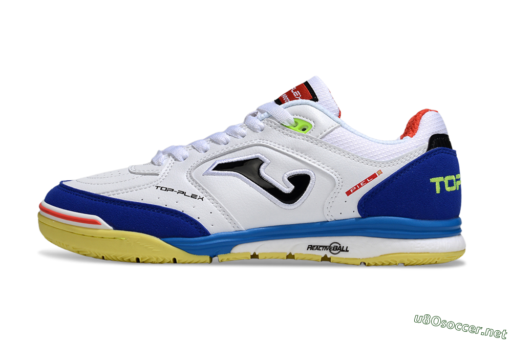 Men's Joma Top Flex IC Football Shoes - White/Blue/Red 0
