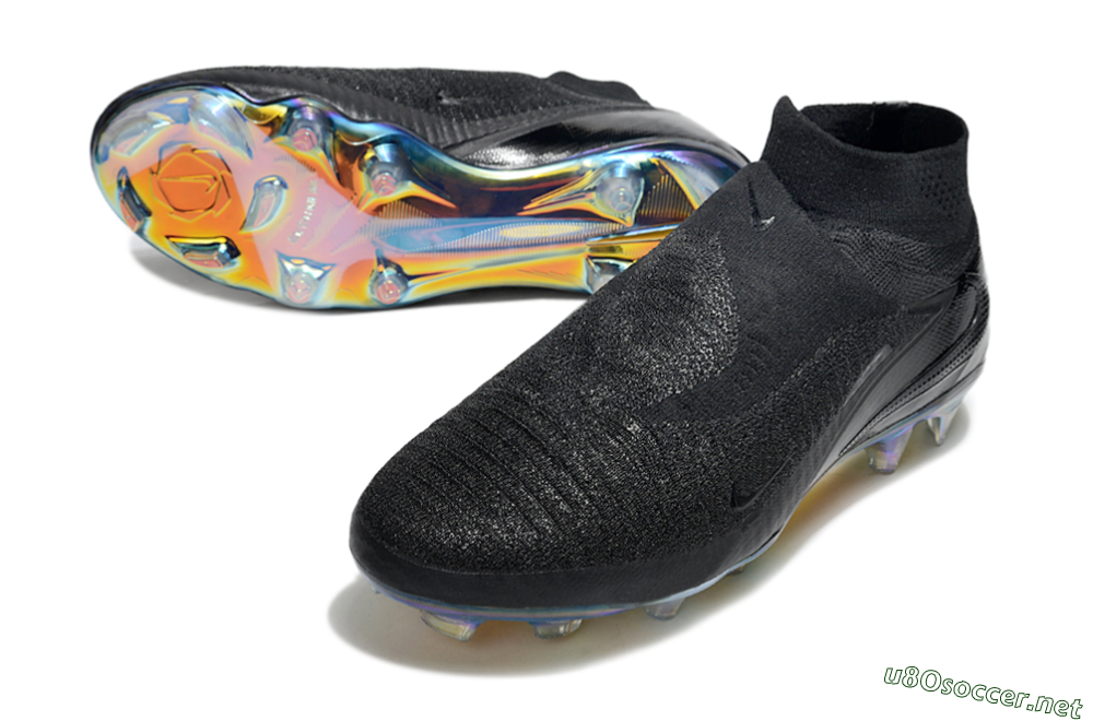 Unisex Nike Phantom 6 Elite High FG Football Boots - Black/Gold 3