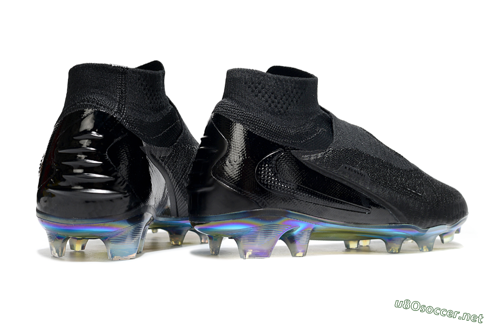 Unisex Nike Phantom 6 Elite High FG Football Boots - Black/Gold 6
