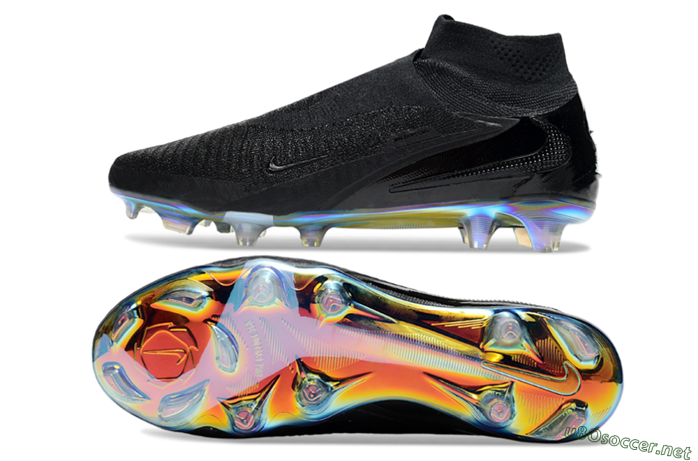 Unisex Nike Phantom 6 Elite High FG Football Boots - Black/Gold 1
