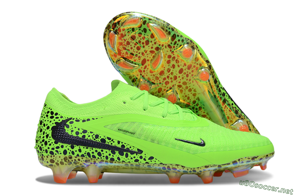Men's Nike Phantom 6 Elite FG Football Boots - Yellow/Black/Leopard 2