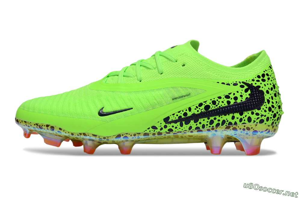Men's Nike Phantom 6 Elite FG Football Boots - Yellow/Black/Leopard 0