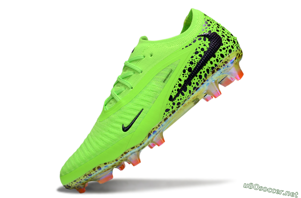 Men's Nike Phantom 6 Elite FG Football Boots - Yellow/Black/Leopard 5